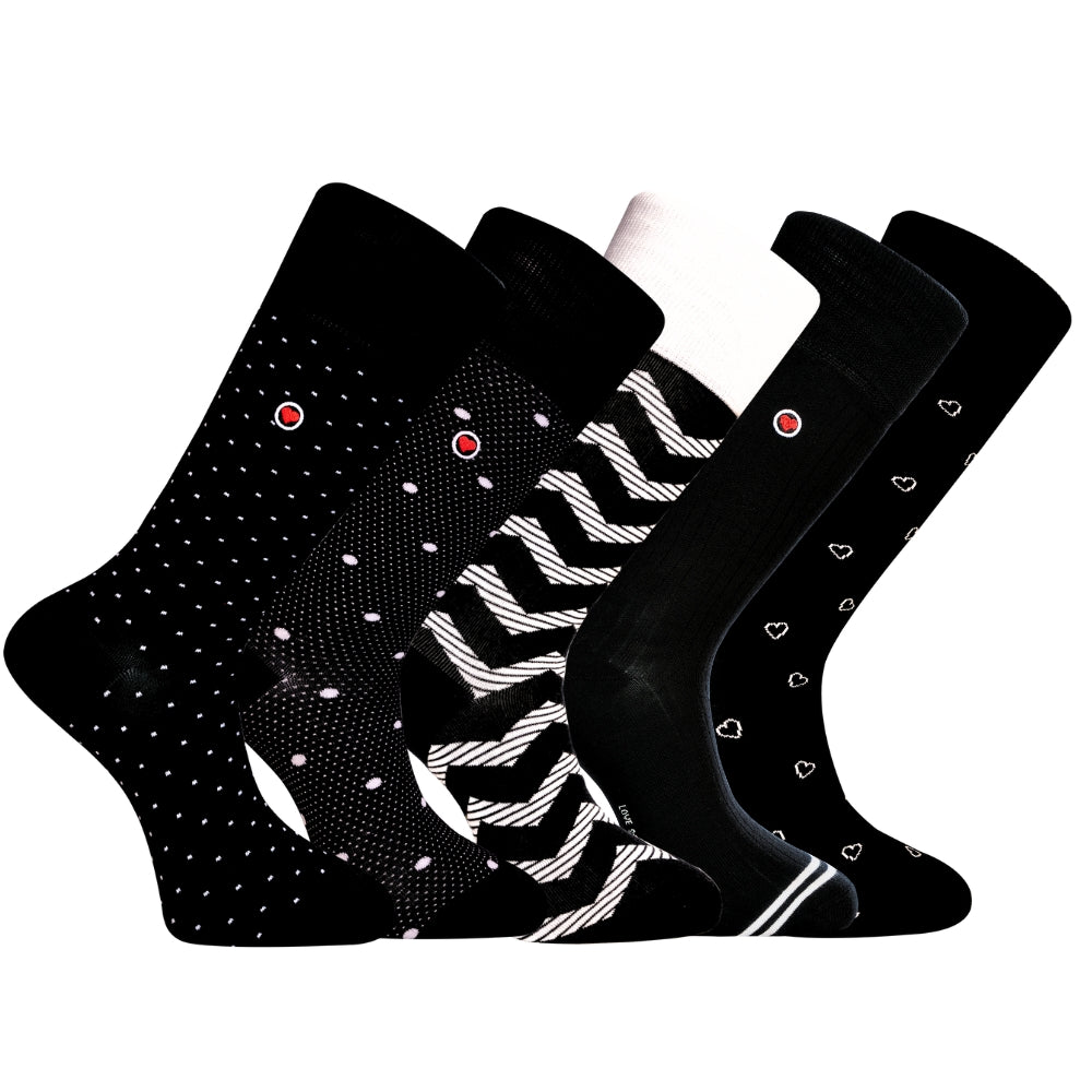 The Non-Binding 5-Pack: Premium Men's Mid-Calf Dress Socks - London