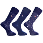 Love Sock Company Premium Colorful Funky Patterned Men's Dress Socks Luxury Navy - LOVE SOCK COMPANY