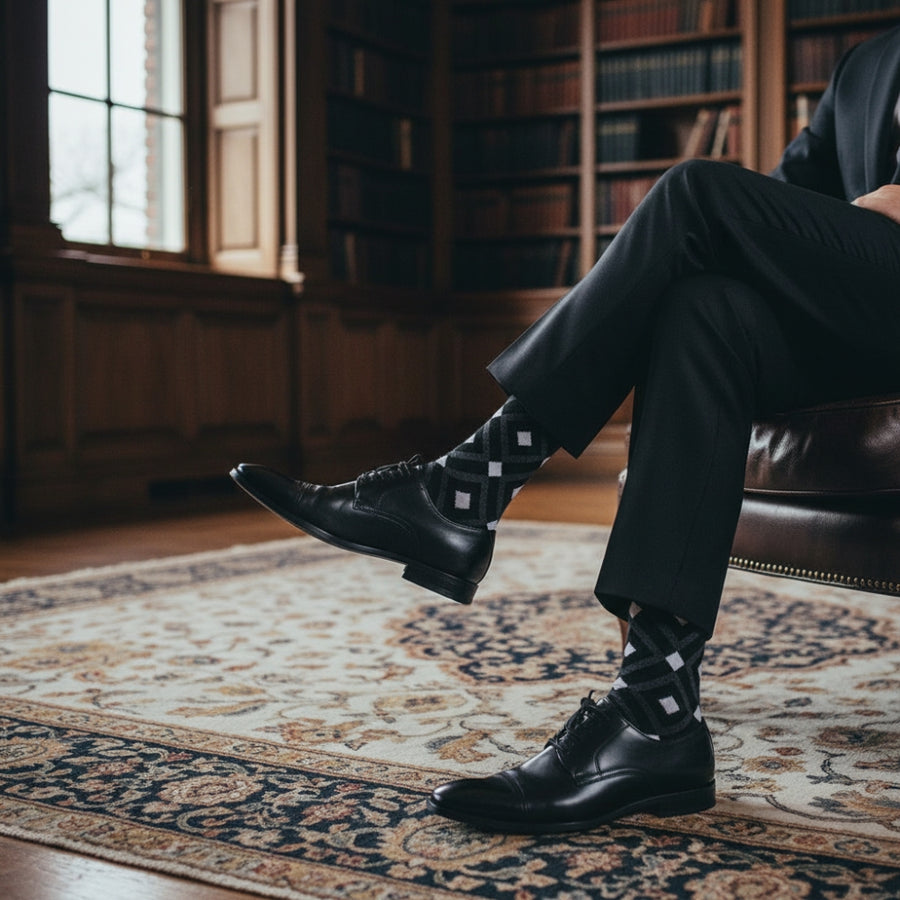 Mirrors Dress Socks - Black