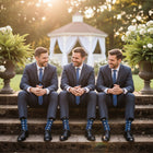 Mirrors Dress Socks - Blue
