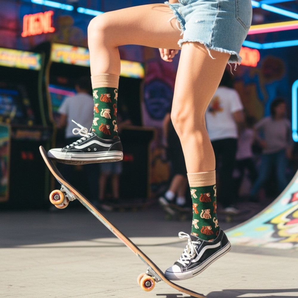 3-Pack Fun & Colorful Novelty Women's Crew Socks - Perfect Gift Set