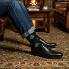 Christmas Gift Idea: Festive Pattern Men's Mid-Calf Sock - Seamless Comfort - Noel