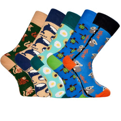 Men’s Patterned Novelty Dress Socks Gift Set