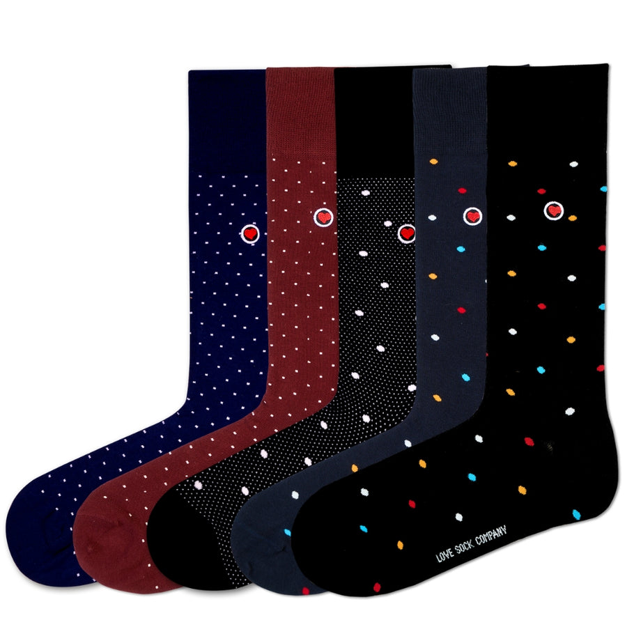 Men's Mid-Calf Dress Socks 5-Pack - Office — organic cotton socks by Love Sock Company