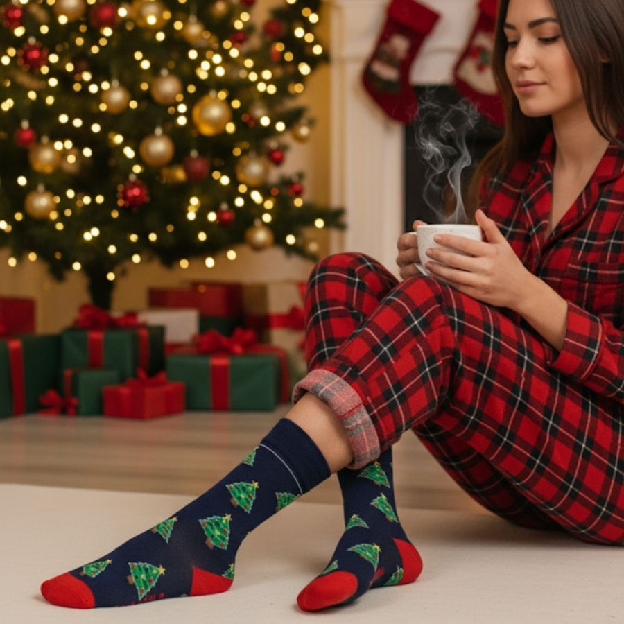 Women's Christmas Socks - Christmas Tree — organic cotton socks by Love Sock Company