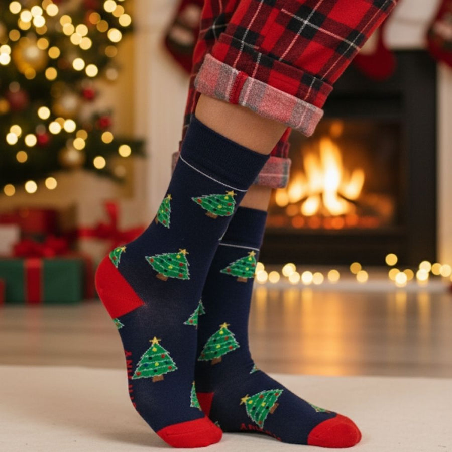 Women's Christmas Socks - Christmas Tree — organic cotton socks by Love Sock Company