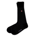 Polka Dots Men’s Mid-Calf Black Dress Socks | Love Sock Company