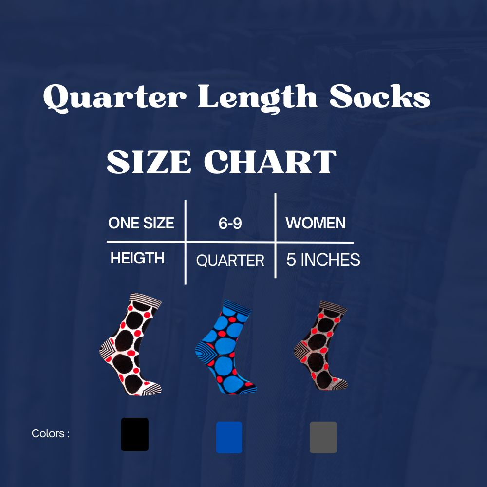 Women's Fun Polka Dots Socks - Quarter Ankle Socks - 3 Pack