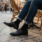 Luxury Pack: Premium Organic Cotton Mid-Calf Dress Socks - Ribbed Solid Black