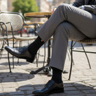 Luxury Pack: Premium Organic Cotton Mid-Calf Dress Socks - Ribbed Solid Black