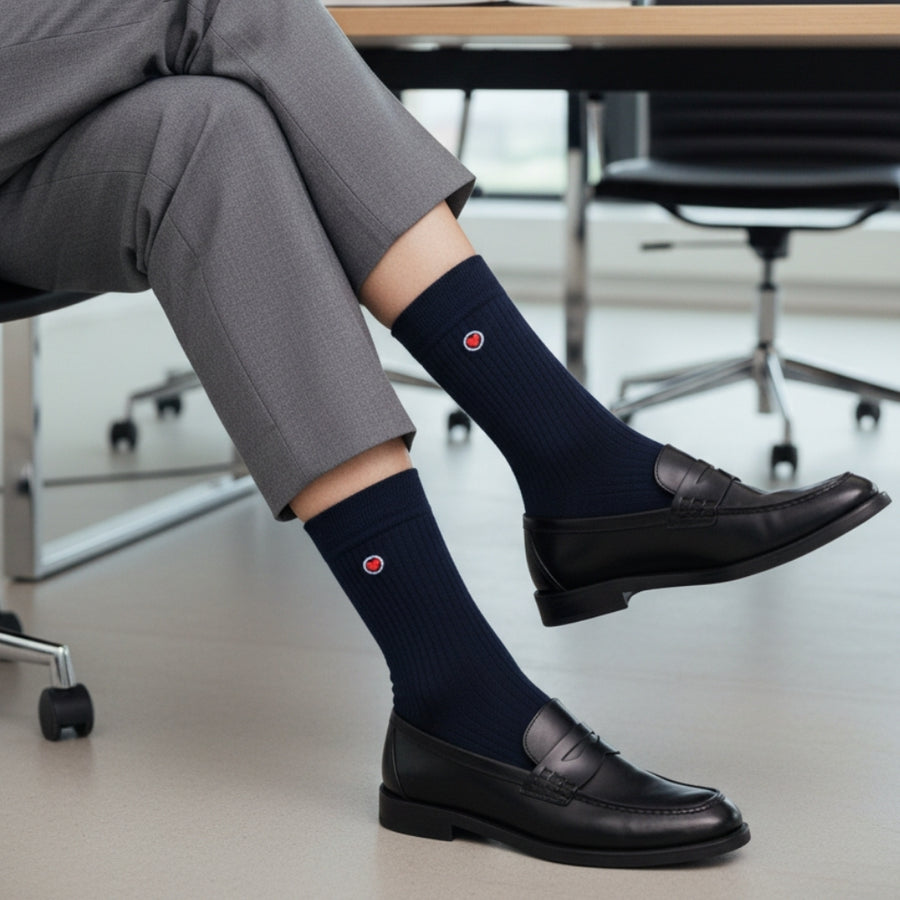 Women's Crew Dress Socks 3-Pack - Ribbed Solid — organic cotton socks by Love Sock Company
