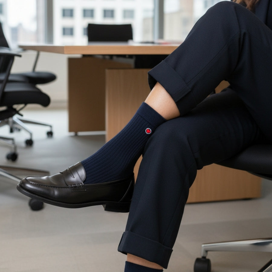 Women's Crew Socks 3-Pack - Navy — organic cotton socks by Love Sock Company