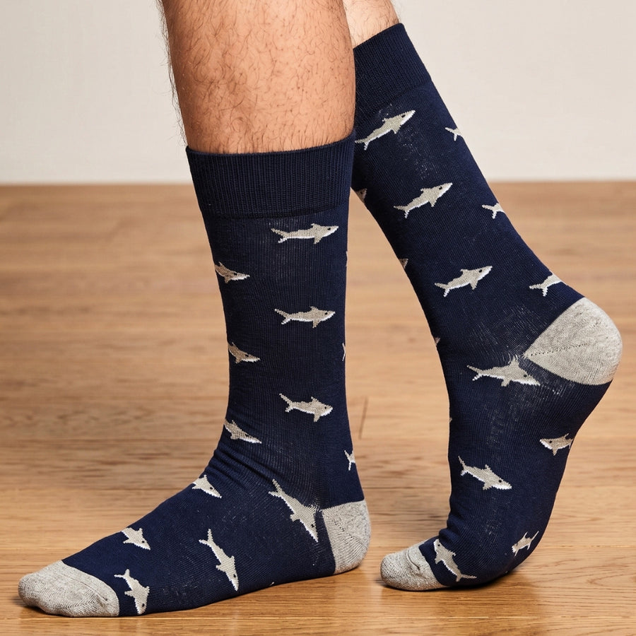Men's Mid-Calf Dress Socks - Shark