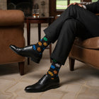 Christmas Gift Idea: Festive Pattern Men's Mid-Calf Sock - Seamless Comfort - Snowflake