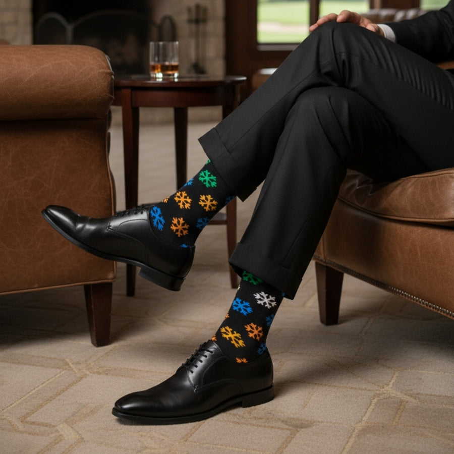 Men's Christmas Socks - Snowflake — organic cotton socks by Love Sock Company