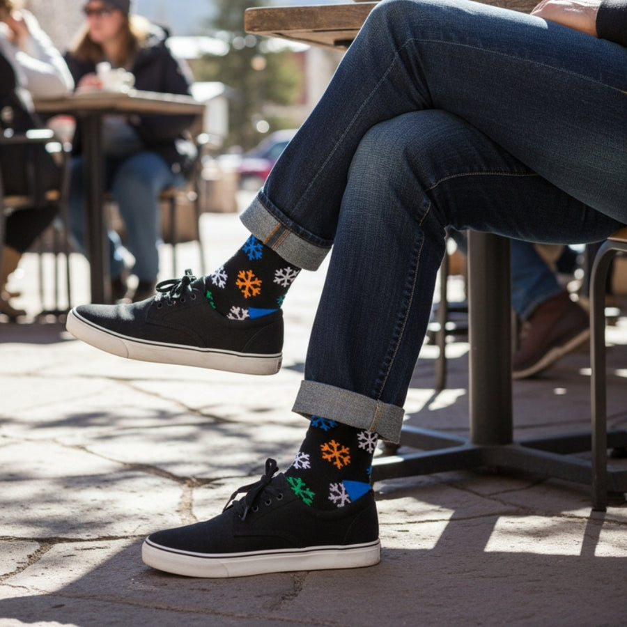 Men's Christmas Socks - Snowflake — organic cotton socks by Love Sock Company