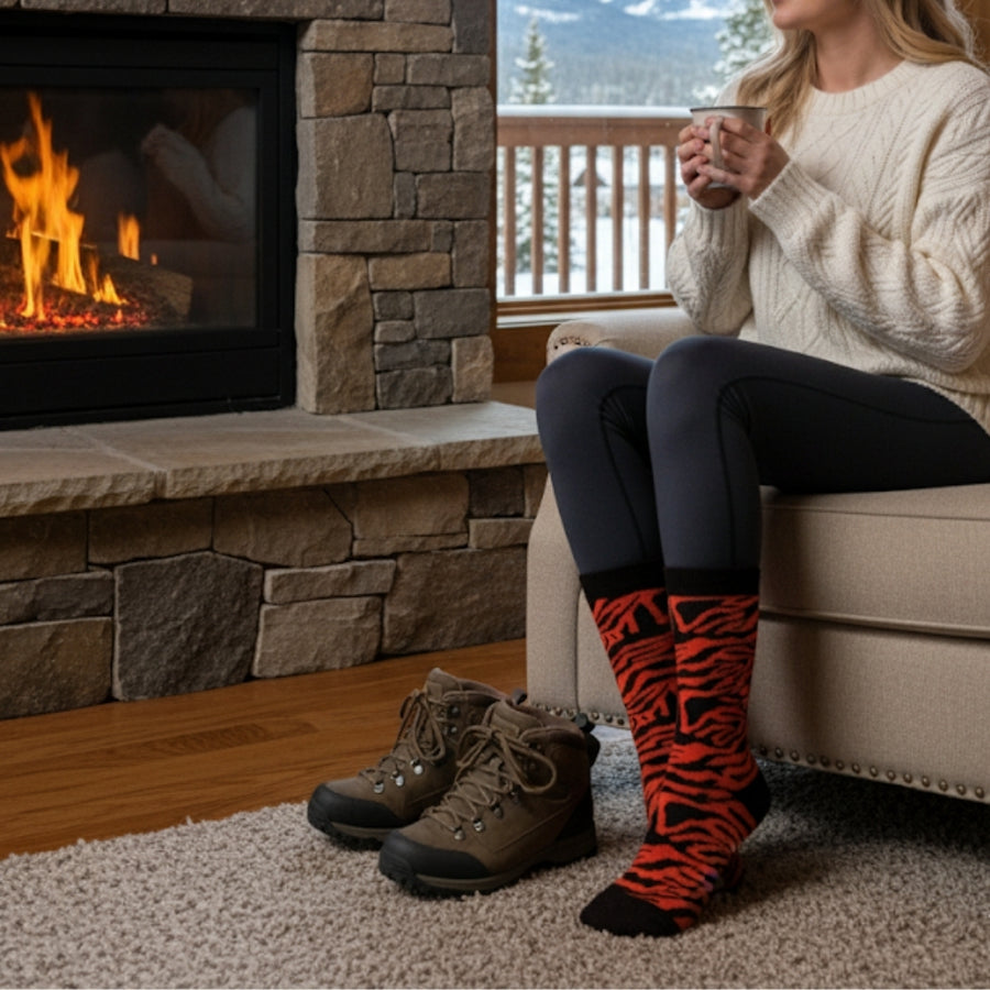 Women's Seamless Dress Socks - Tiger — organic cotton socks by Love Sock Company