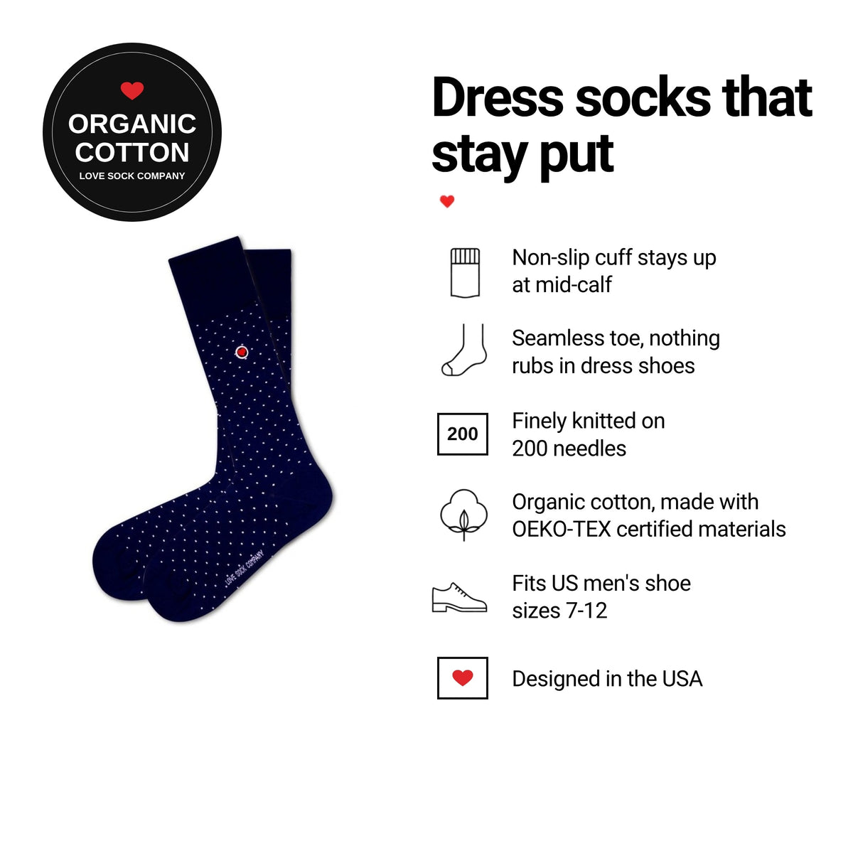 Biz Dots Navy men&