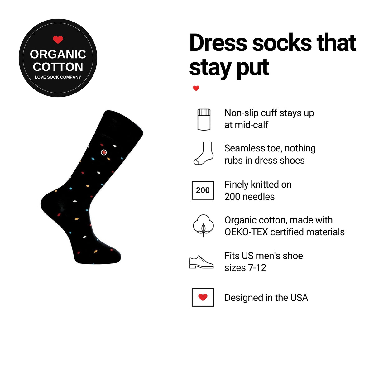 Medium Polka Black men&
