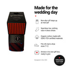 Mirrors Burgundy groomsmen socks features: organic cotton badge, non-slip cuff, seamless toe, fits men's 7-12, gift box