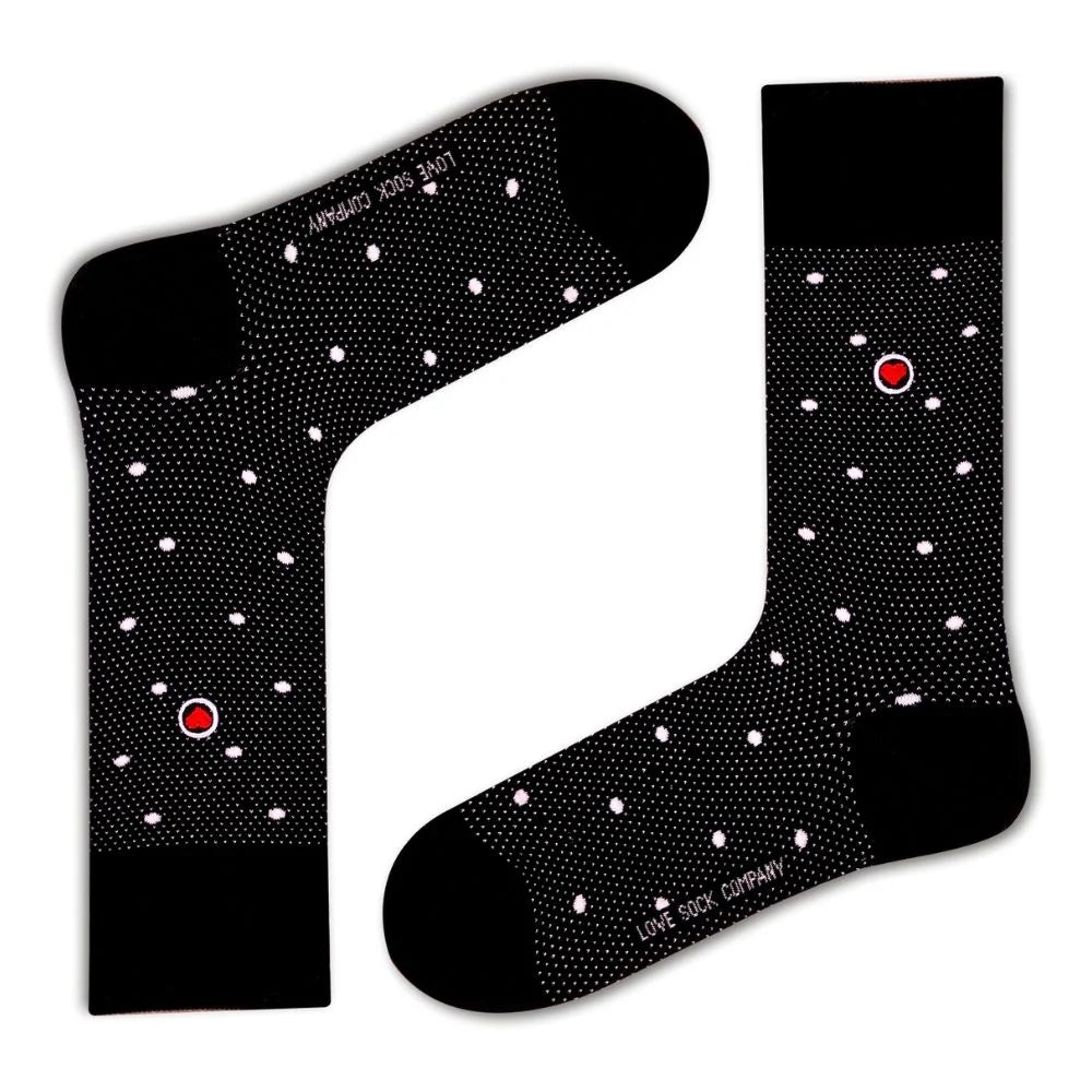 Love Sock Company 3 Pair Colorful Funky Women's Crew Dress Socks Supreme Black - LOVE SOCK COMPANY