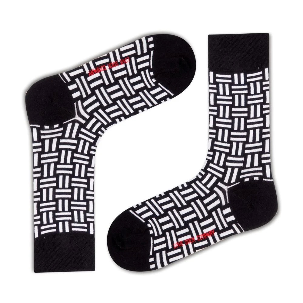 LOVE SOCK Domino Women's Crew Socks (W), Size: 5, Black LOVE SOCK Domino Women's Crew Socks (W), Size: 5, Black