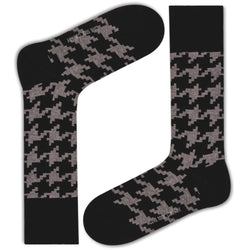 Houndstooth Men's Dress Socks (M) - LOVE SOCK COMPANY