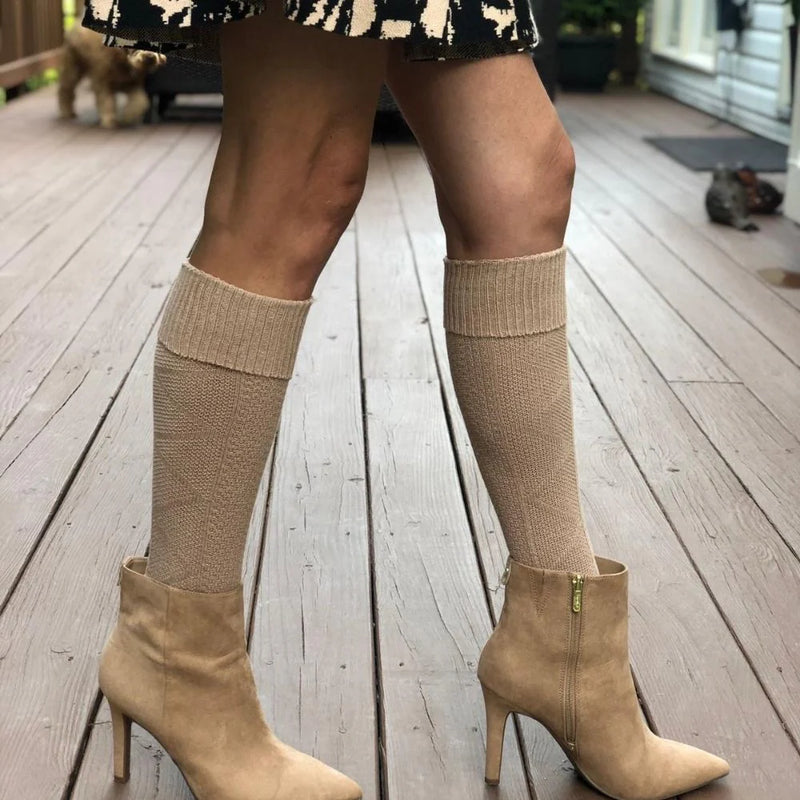 Latte Boot Socks (W) - LOVE SOCK COMPANY