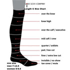 Men's Black Over The Calf Dress Socks Love Sock Company Knee High Chevron (M) - LOVE SOCK COMPANY