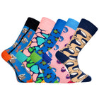 Men’s Colorful Fun Patterned Crew Socks Gift Pack