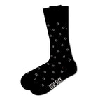 Men's black dress socks with hearts - LOVE SOCK COMPANY