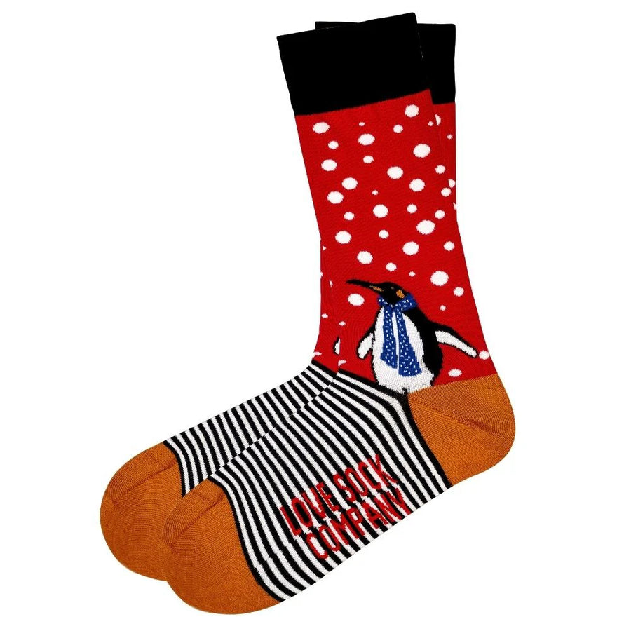 Men's Christmas Socks - Penguin — organic cotton socks by Love Sock Company