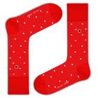 Polka Night Men's Luxury dress Socks Red (M) - LOVE SOCK COMPANY