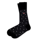 Men’s Mid-Calf Patterned Black Dress Socks