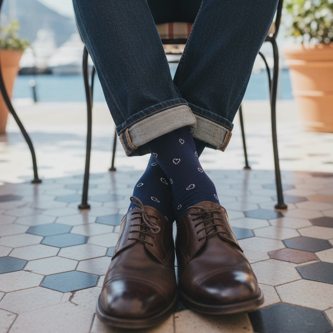 Video of Love Sock Company Men's Shark Tank 3-pack mid-calf dress socks