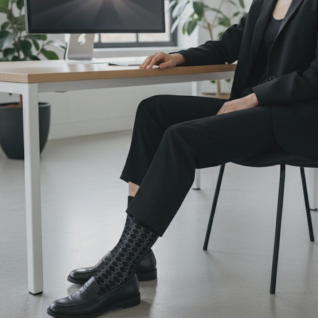 Video of Love Sock Company Women's Crew Socks - Circles