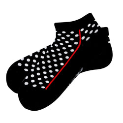 Red Line Polka Dots Ankle Socks (Unisex) - LOVE SOCK COMPANY
