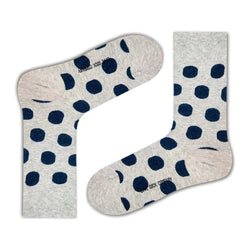 Women's Polka Dot Trouser Socks - Navy Big Polka (W) - LOVE SOCK COMPANY