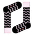 Zig Zag Dress Socks - Black, black and white zig zag stripe men&