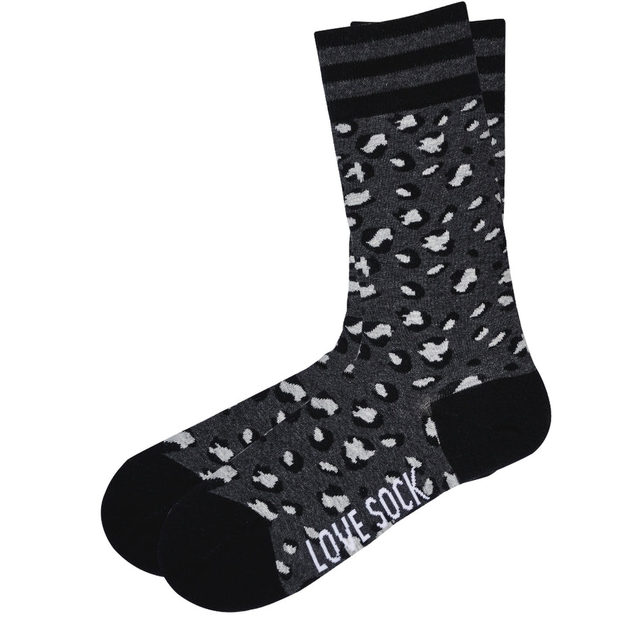 Jaguar animal print fun patterned organic novelty crew socks for women - LOVE SOCK COMPANY