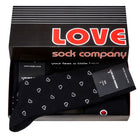Love Sock Company Premium Funky Patterned Men's Dress Socks Black Gift Box - LOVE SOCK COMPANY