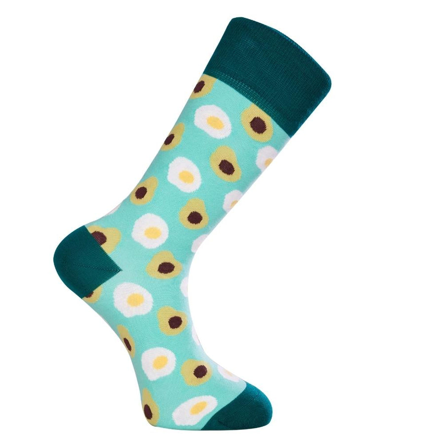Avocado Eggs Novelty Socks Green (Unisex) - LOVE SOCK COMPANY