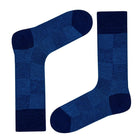 Checkers Socks Blue (M) - LOVE SOCK COMPANY
