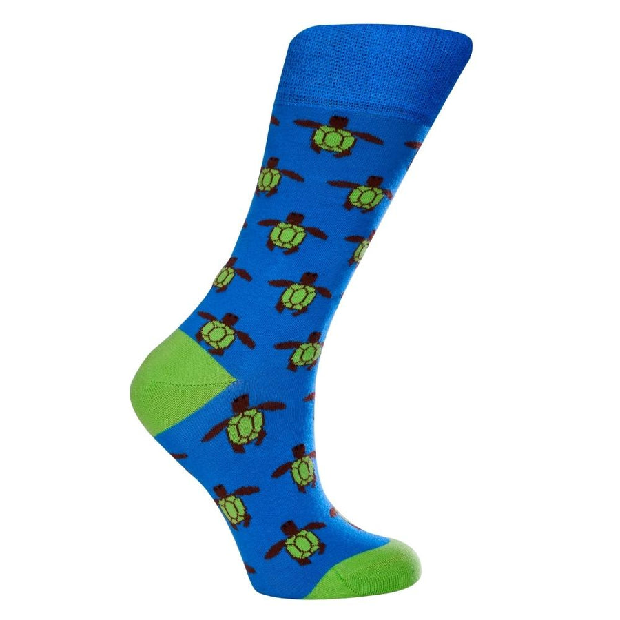 Turtle Colorful Novelty Socks Blue (Unisex) - LOVE SOCK COMPANY