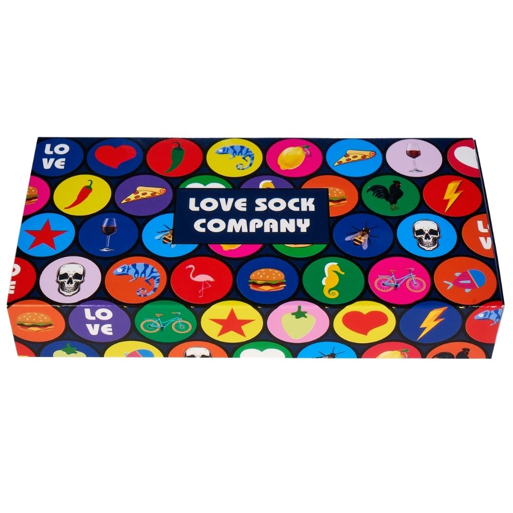 Love Sock Company Colorful Funky Patterned Men's Novelty Socks Animal Love Gift Box - LOVE SOCK COMPANY