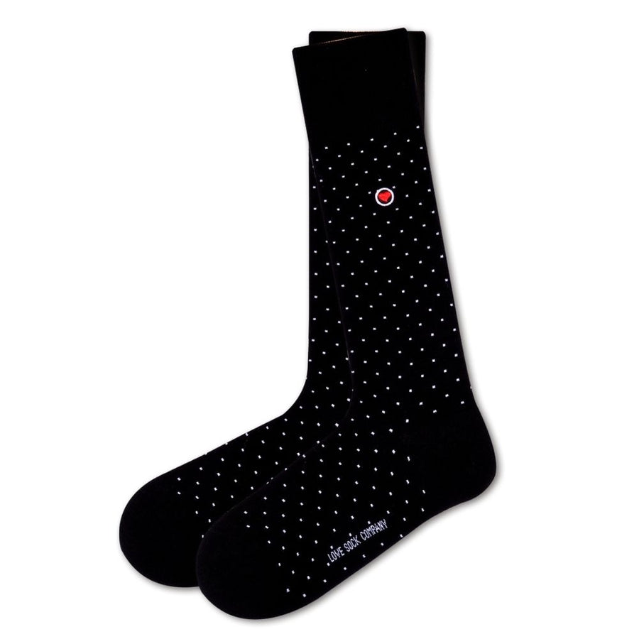 Love Sock Company Premium Colorful Funky Patterned Men's Dress Socks Luxury Black - LOVE SOCK COMPANY