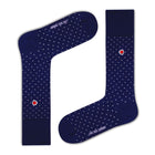 Biz Dots Men's Polka Dot Premium Dress Socks Navy Blue Love Sock Company (M) - LOVE SOCK COMPANY