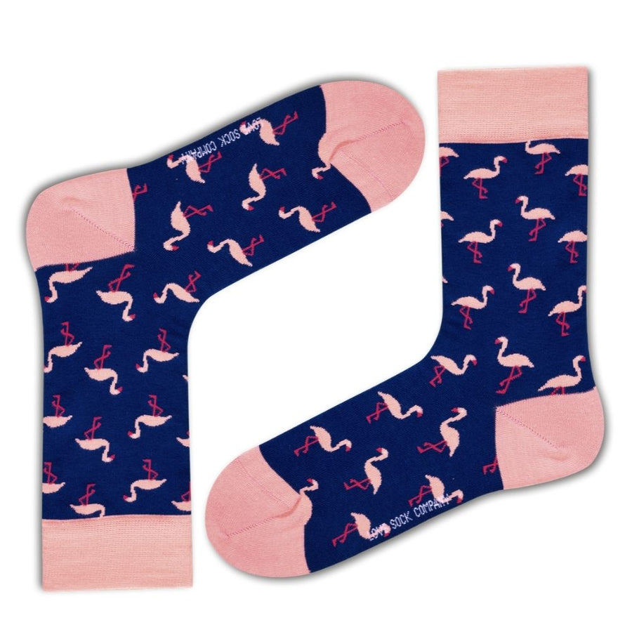 Love Sock Company 3 Pair Funky Women's Novelty Crew Dress Socks Chili Flamingo - LOVE SOCK COMPANY