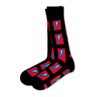 Love Sock Company Colorful Patterned Novelty Lightning Men's Dress Socks Black - LOVE SOCK COMPANY