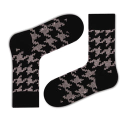 Houndstooth Women's Crew Socks (W) - LOVE SOCK COMPANY
